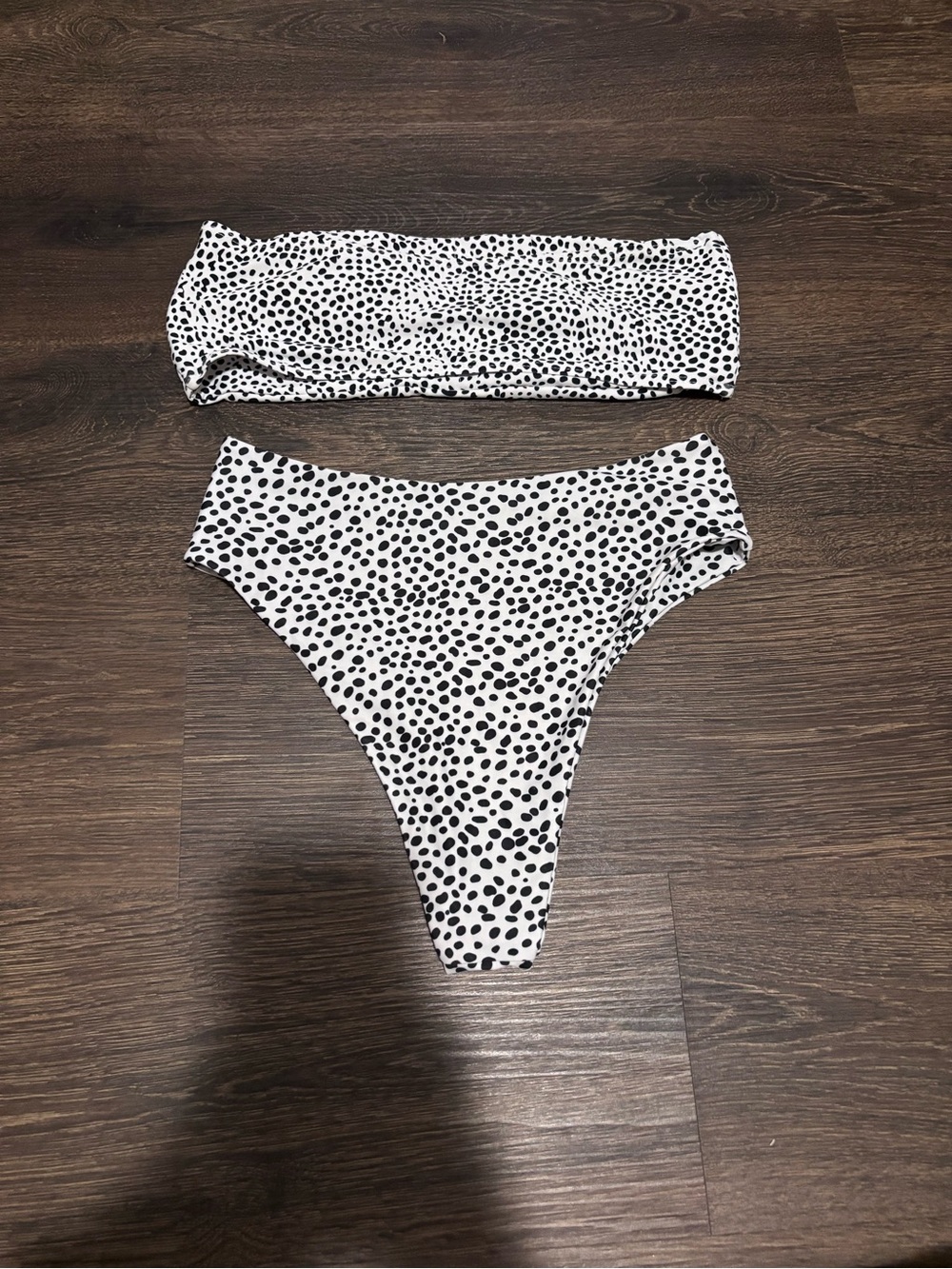 Black & White Dalmatian Print Bikini Set